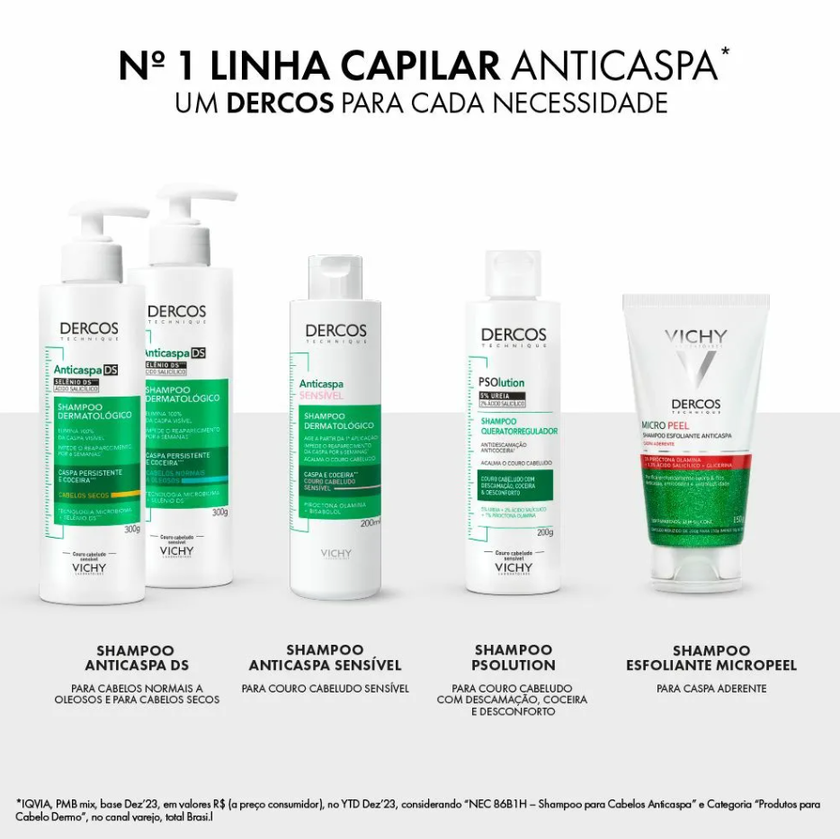 Shampoo Vichy Dercos Anticaspa DS Intensivo Cabelos Secos Refil 200g - 6