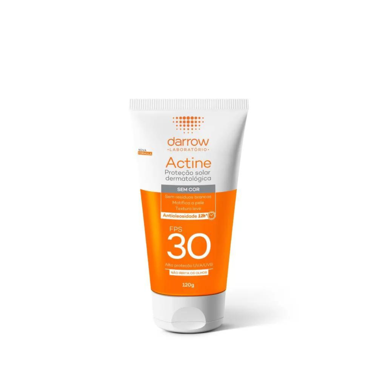 Protetor Solar Facial Darrow Actine Antioleosidade Sem Cor FPS 30 com 120g - 1