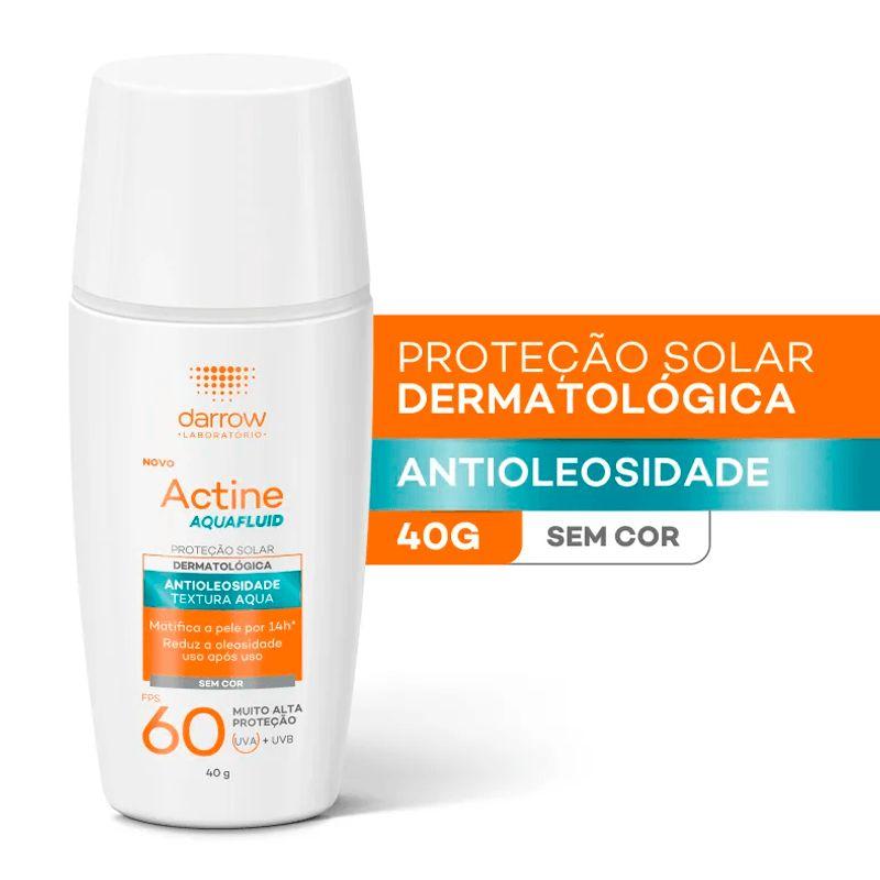 Protetor Solar Facial Darrow Actine Aquafluid FPS60 Sem Cor 40g - 2