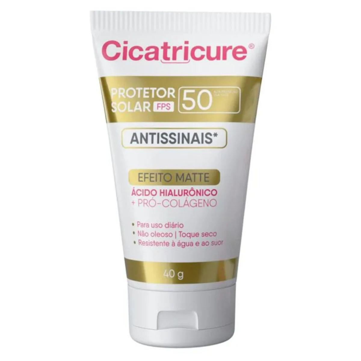 PROTETOR SOLAR CICATRICURE ANTISSINAIS FPS50 EFEITO MATTE - 40G - 1