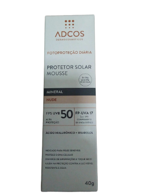 Protetor Solar Adcos Mousse FPS50 Tonal Nude 40G