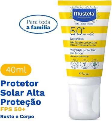 Protetor Solar Infantil Mustela Bébé FPS 50+ 40ml