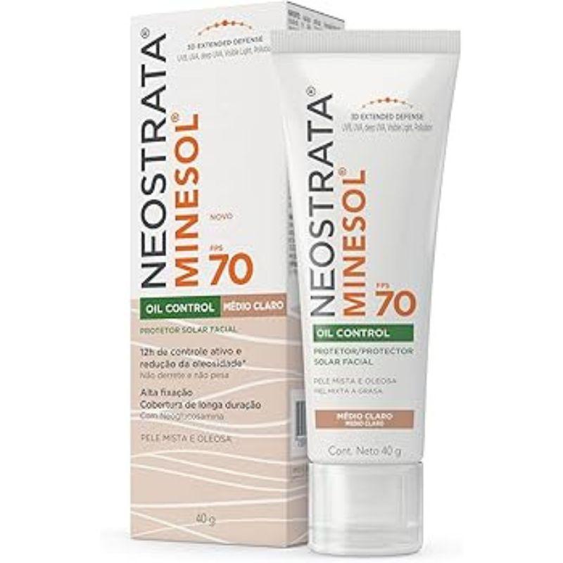 protetor solar neostrata minesol fps70 oil control facial cor médio claro com 40g - 1