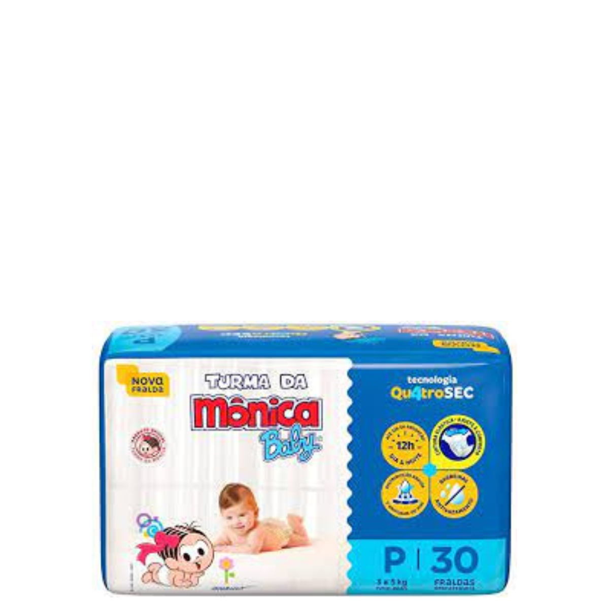 Fralda Turma da Mônica Baby P - 30 Unidades - 1