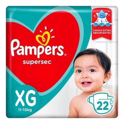 Fralda Pampers SuperSec XG - 22 Unidades