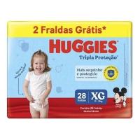 Fraldas Huggies Tripla Proteção Mega XG Com 28 Unidades 2 Tiras - 1