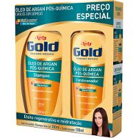 KIT NIELY GOLD ÓLEO DE ARGAN PÓS-QUÍMICA 1 SHAMPOO DE 300ML + 1 CONDICIONADOR DE 200ML - 1