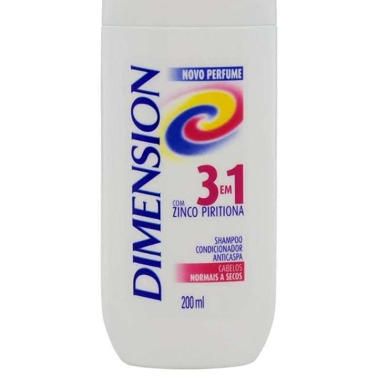 SHAMPOO DIMENSION ANTICASPA 3 EM 1 CABELOS SECOS 200ML - 2