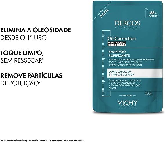 Vichy Dercos Oil-Correction Shampoo Purificante Refil 200g - 3