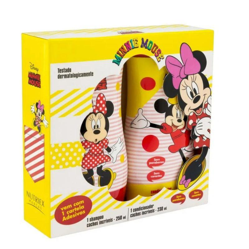 Kit Minnie Cachos SH 250ML+ Condicionador 230ML + Adesivos Nutriex Infantil - 3