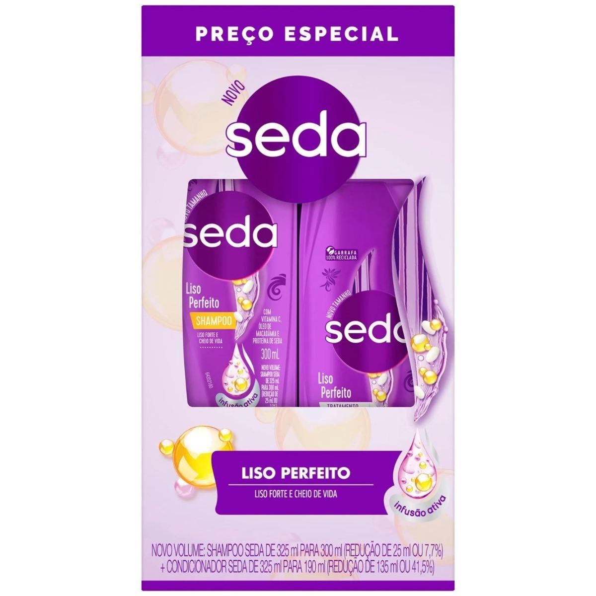Seda Kit Shampoo 300ml + Condicionador Liso Perfeito 190ml - 1
