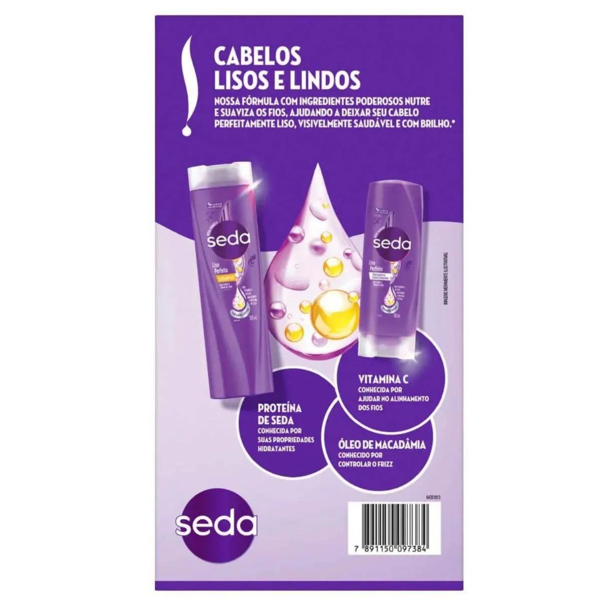 Seda Kit Shampoo 300ml + Condicionador Liso Perfeito 190ml - 5