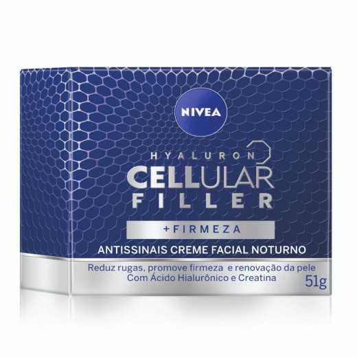 CREME FACIAL ANTISSINAIS NIVEA HYALURON CELLULAR FILLER NOITE 50ML - 1