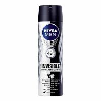 DESODORANTE ANTITRANSPIRANTE AEROSOL NIVEA MEN BLACK&WHITE INVISIBLE MASCULINO 150ML - 1