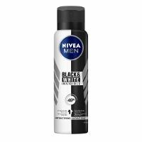 DESODORANTE ANTITRANSPIRANTE AEROSOL NIVEA MEN BLACK&WHITE INVISIBLE MASCULINO 150ML - 2