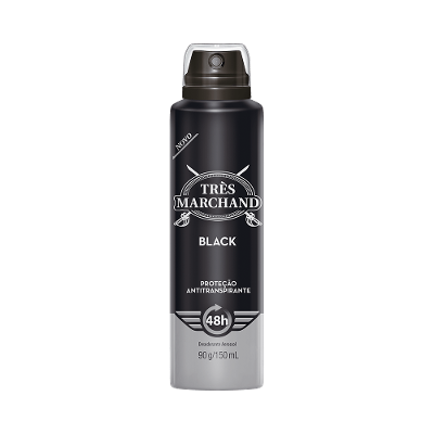 DESODORANTE TRÈS MARCHAND AEROSOL BLACK 150ML