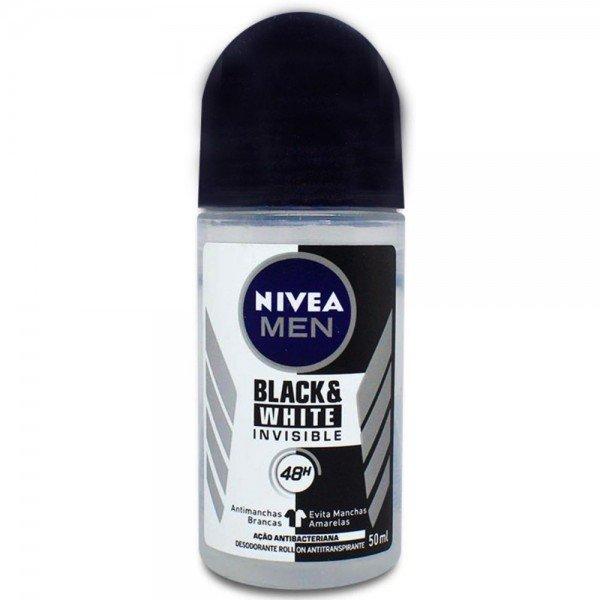 DESODORANTE ANTITRANSPIRANTE ROLL-ON NIVEA MEN INVISIBLE BLACK & WHITE 50ML - 1