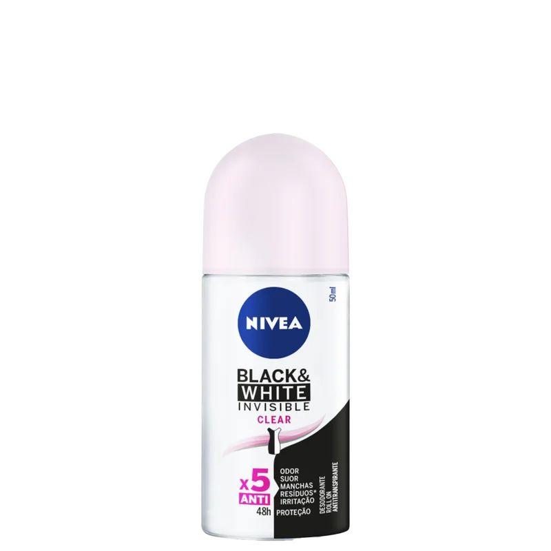 Desodorante Antitransprante Roll-on Nivea Invisible Black & White Clear Feminino 50ml - 1