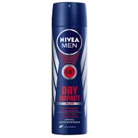 DESODORANTE ANTITRANSPIRANTE AEROSOL NIVEA MEN ACTIVE DRY IMPACT MASCULINO 150ML - 1
