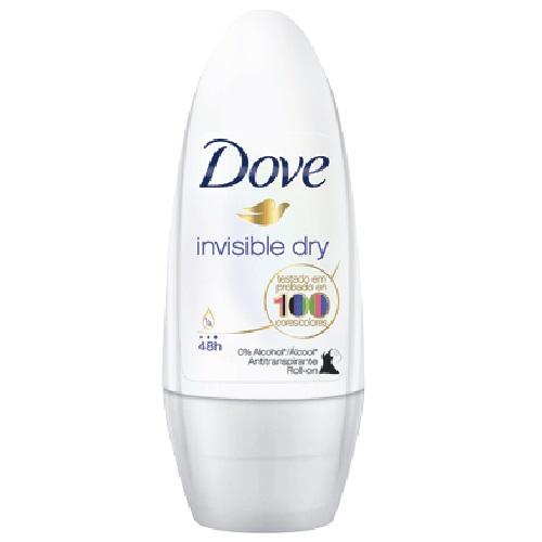 DESODORANTE DOVE ROLL ON INVISIBLE DRY FEMININO 50ML - 1