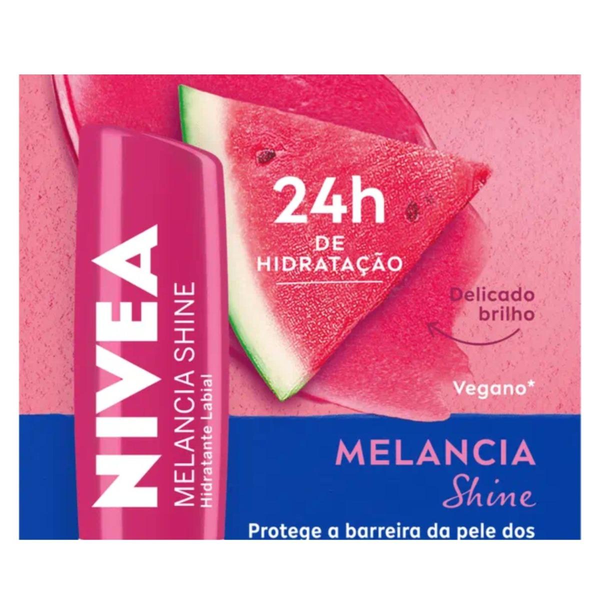 Nivea Protetor labial shine melancia 4,8g - 3