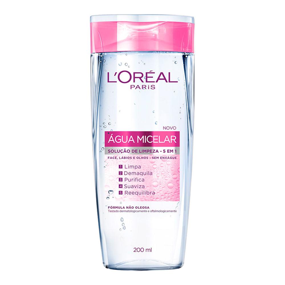 SOLUÇÃO DE LIMPEZA FACIAL 5 EM 1 L'ORÉAL PARIS - ÁGUA MICELAR 200ML - 1