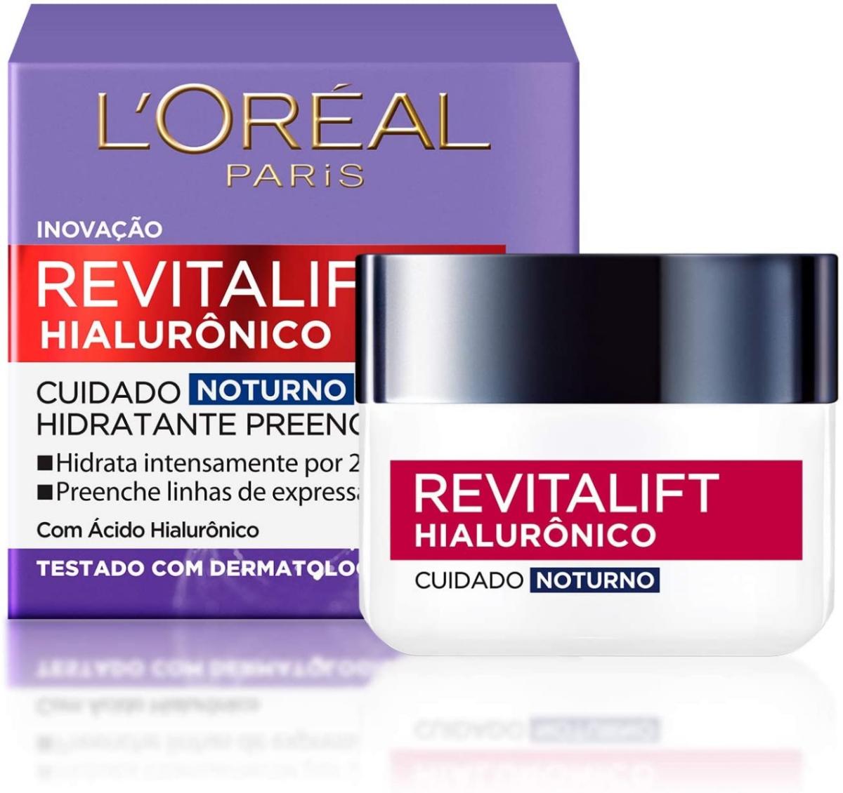 L'oréal Paris Creme Anti-Idade Revitalift Hialurônico Noturno 49g - 2