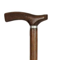 BENGALA DE MADEIRA TRADICIONAL CASTANHO COM ANEL T23 INDAIÁ - 2