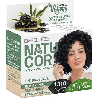TINTURA SUAVE NATUCOR 1.110 PRETO INTENSO PROFUNDO 1 UNIDADE