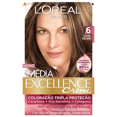 TINTURA IMÉDIA EXCELLENCE CREME L`ORÉAL PARIS - COR 6 LOURO ESCURO - 1