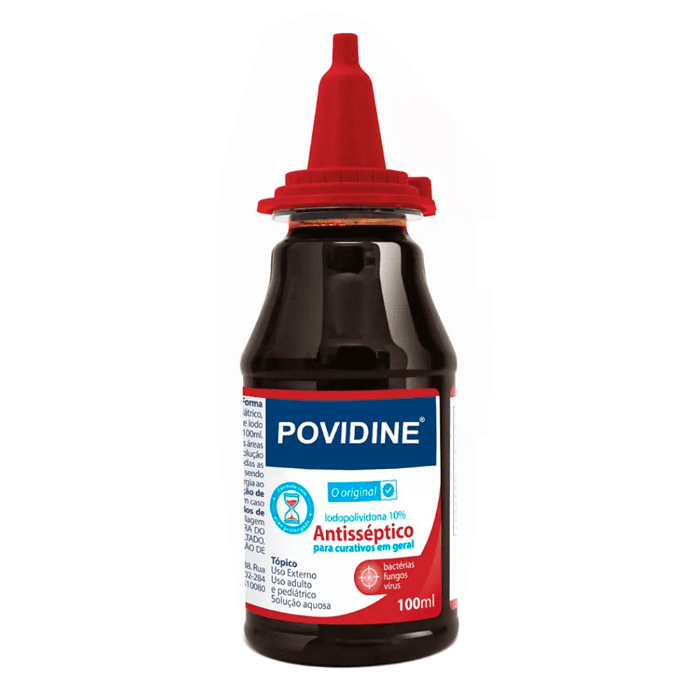 POVIDINE ANTISSÉPTICO TÓPICO PARA CURATIVOS 100ML - 1