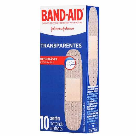 CURATIVO BAND-AID TRANSPARENTE 10 UNIDADES - 1