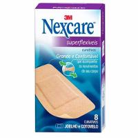 CURATIVO 3M NEXCARE SUPERFLEXÍVEIS JOELHOS E COTOVELOS 8 UNIDADES - 1