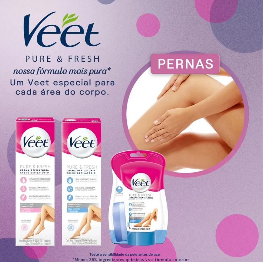 Creme Depilatório Veet Pure & Fresh Pele Normal 200ml - 3