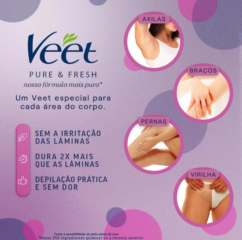 Creme Depilatório Veet Pure & Fresh Pele Normal 200ml - 4