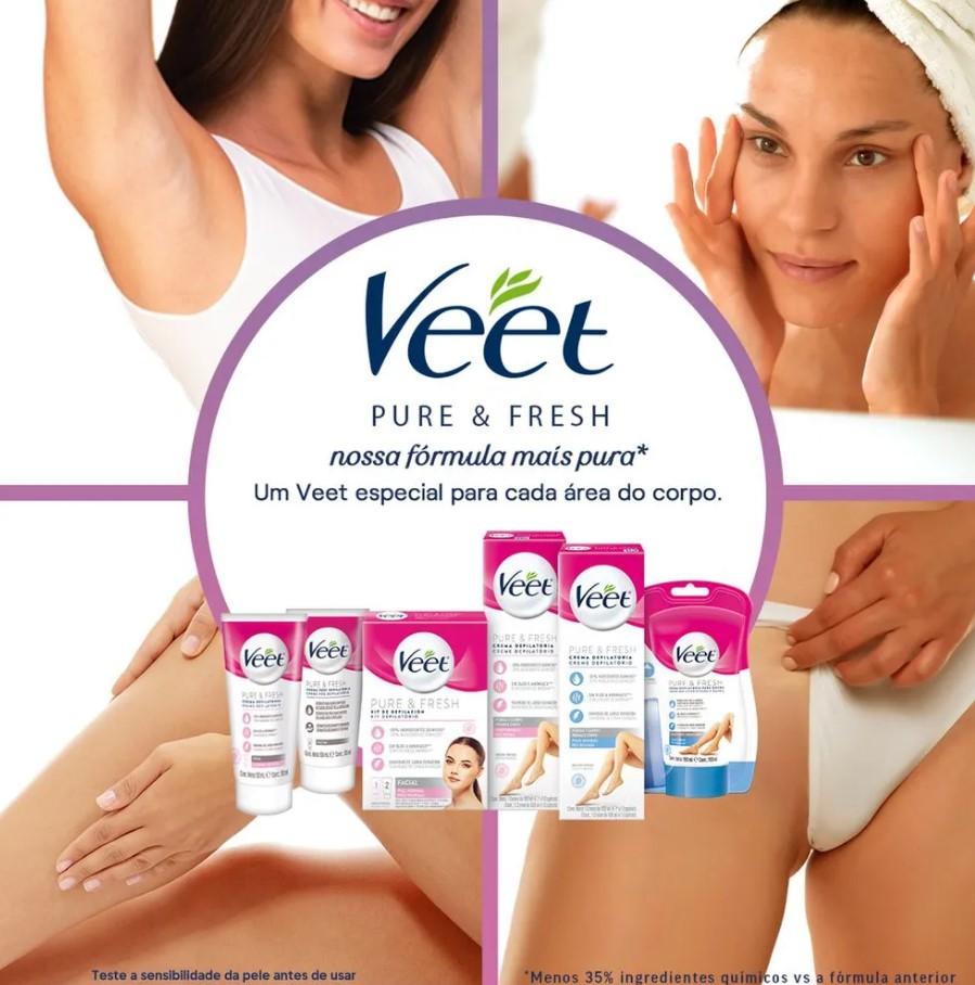 Creme Depilatório Veet Pure & Fresh Pele Normal 200ml - 5