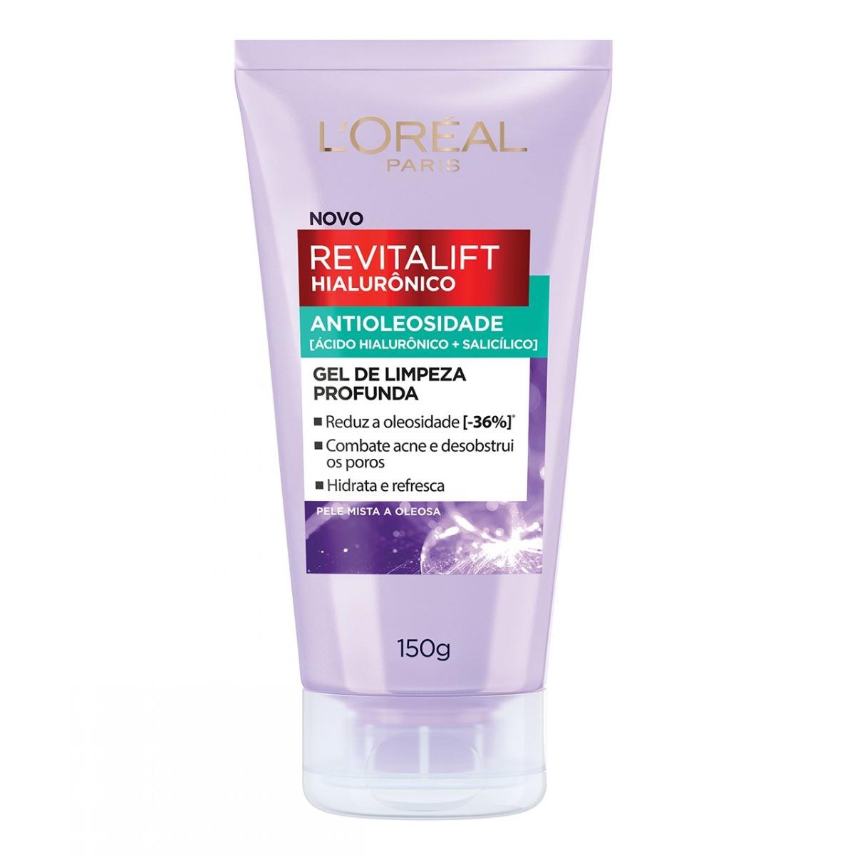 Gel de Limpeza Antioleosidade L'Oréal Paris Revitalift Hialurônico 150g - 1