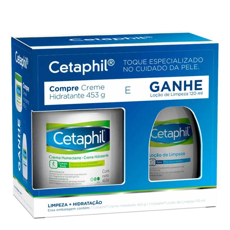 Kit Cetaphil Creme Hidratante 453g + Loção de Limpeza 120ml - 1