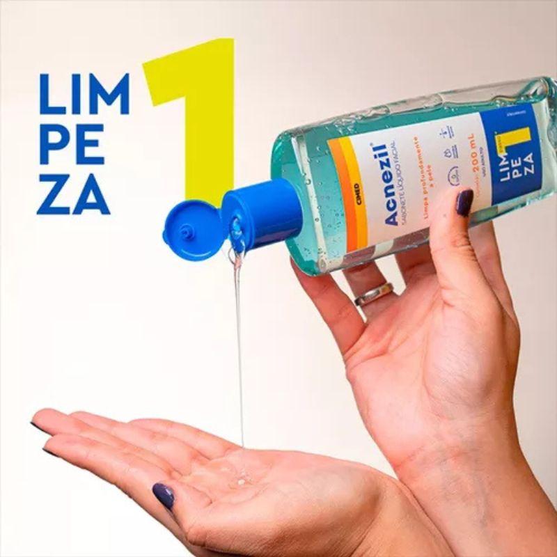 Sabonete Líquido Facial Acnezil com 200ml - 4