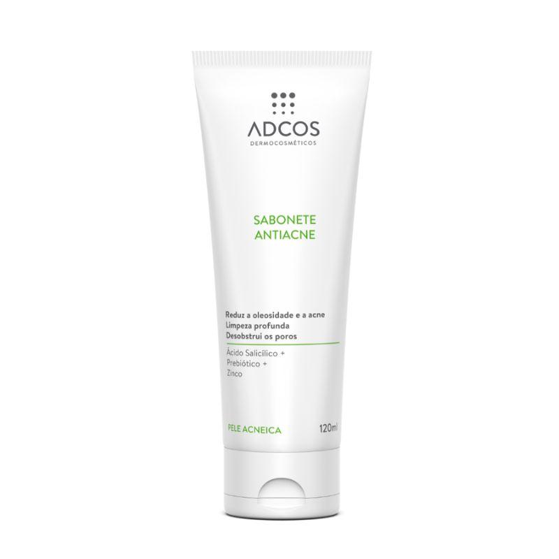 SABONETE LÍQUIDO FACIAL ANTIACNE ADCOS ACNE SOLUTION COM 120ML - 1