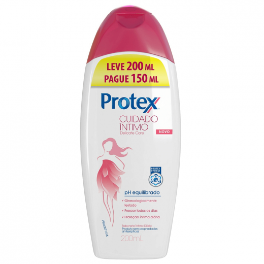 SABONETE ÍNTIMO LÍQUIDO PROTEX CUIDADO ÍNTIMO DELICATE CARE LEVE 200ML PAGUE 150ML - 1
