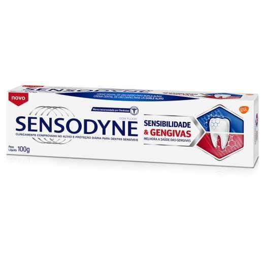 CREME DENTAL SENSODYNE SENSIBILIDADE & GENGIVAS 100G - 1