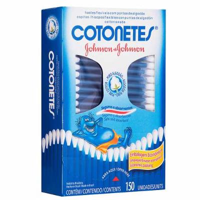 COTONETES JOHNSON & JOHNSON HASTES FLEXÍVEIS COM 150 UNIDADES