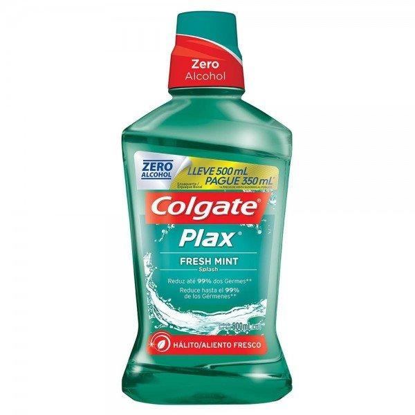 ENXAGUANTE BUCAL COLGATE PLAX FRESH MINT 500ML - LEVE 500ML PAGUE 350ML - 1
