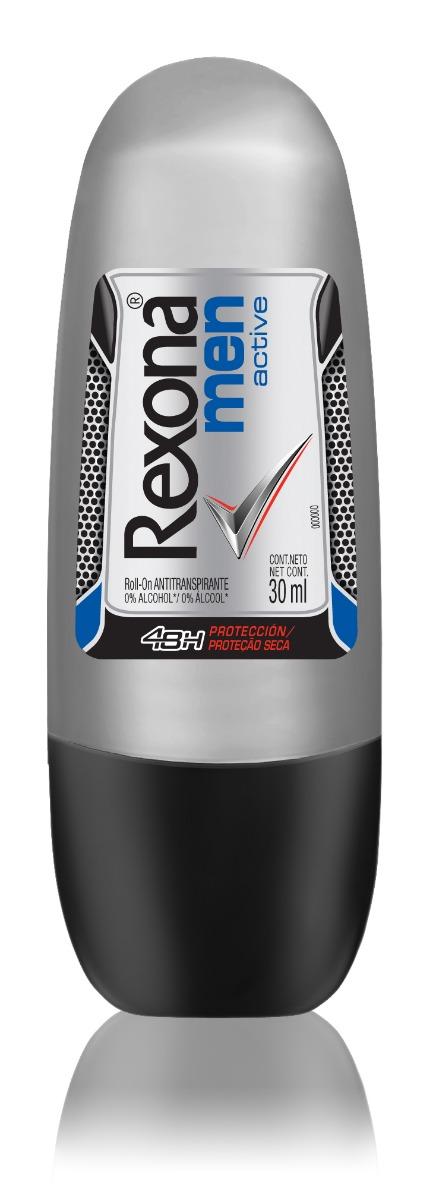 DESODORANTE ROLL ON REXONA MEN COMPACT ACTIVE DRY 30ML - 1