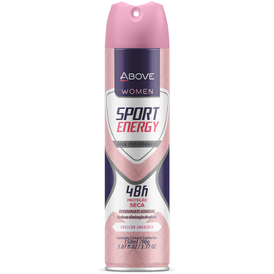 DESODORANTE AEROSSOL ANTITRANSPIRANTE ABOVE WOMEN SPORT ENERGY 150ML