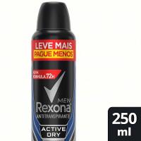 Desodorante Antitranspirante Aerosol Active Dry Rexona Men 250Ml - 2