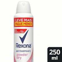 Desodorante Antitranspirante Aerosol Powder Dry Rexona 250Ml - 1