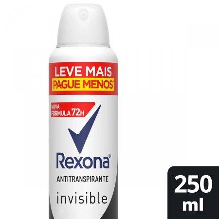 Desodorante Antitranspirante Aerosol Invisible Rexona 250Ml - 2