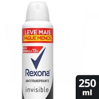 Desodorante Antitranspirante Aerosol Invisible Rexona 250Ml - 2